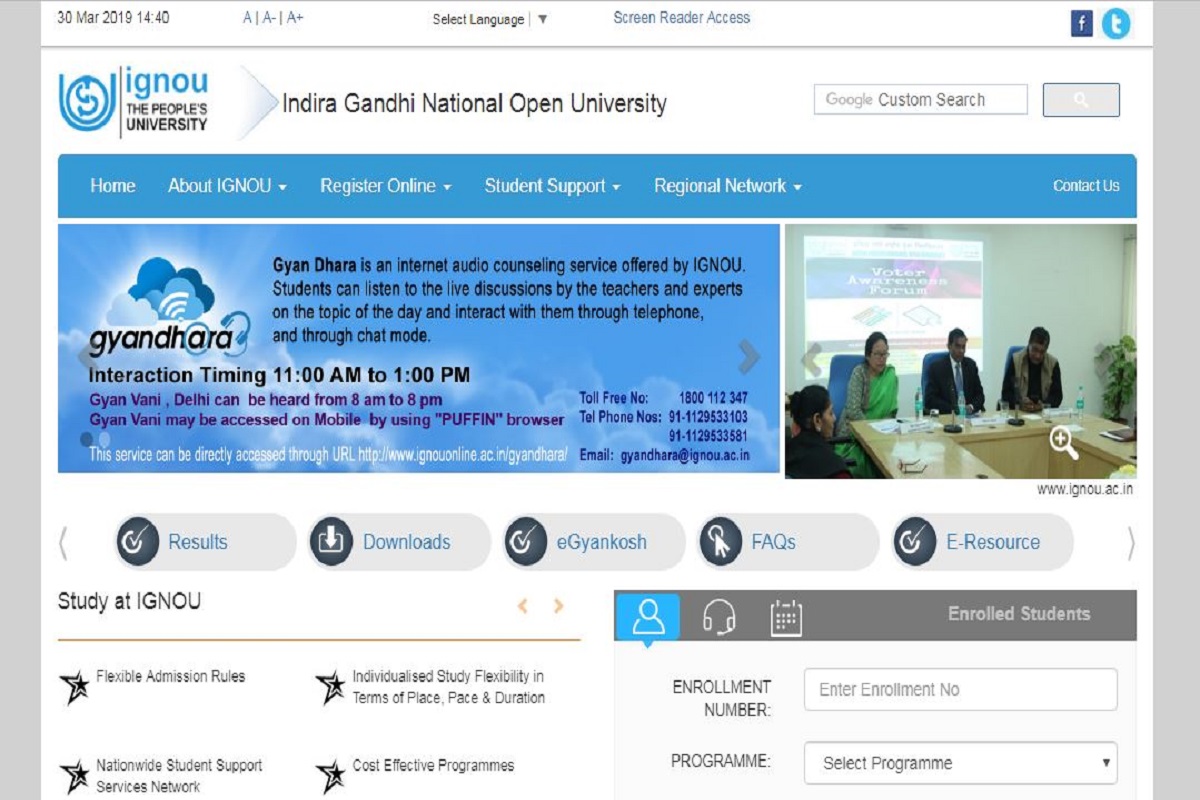 IGNOU June TEE 2019: Last date for form filling without late fee extended to April 15, apply now at ignou.ac.in