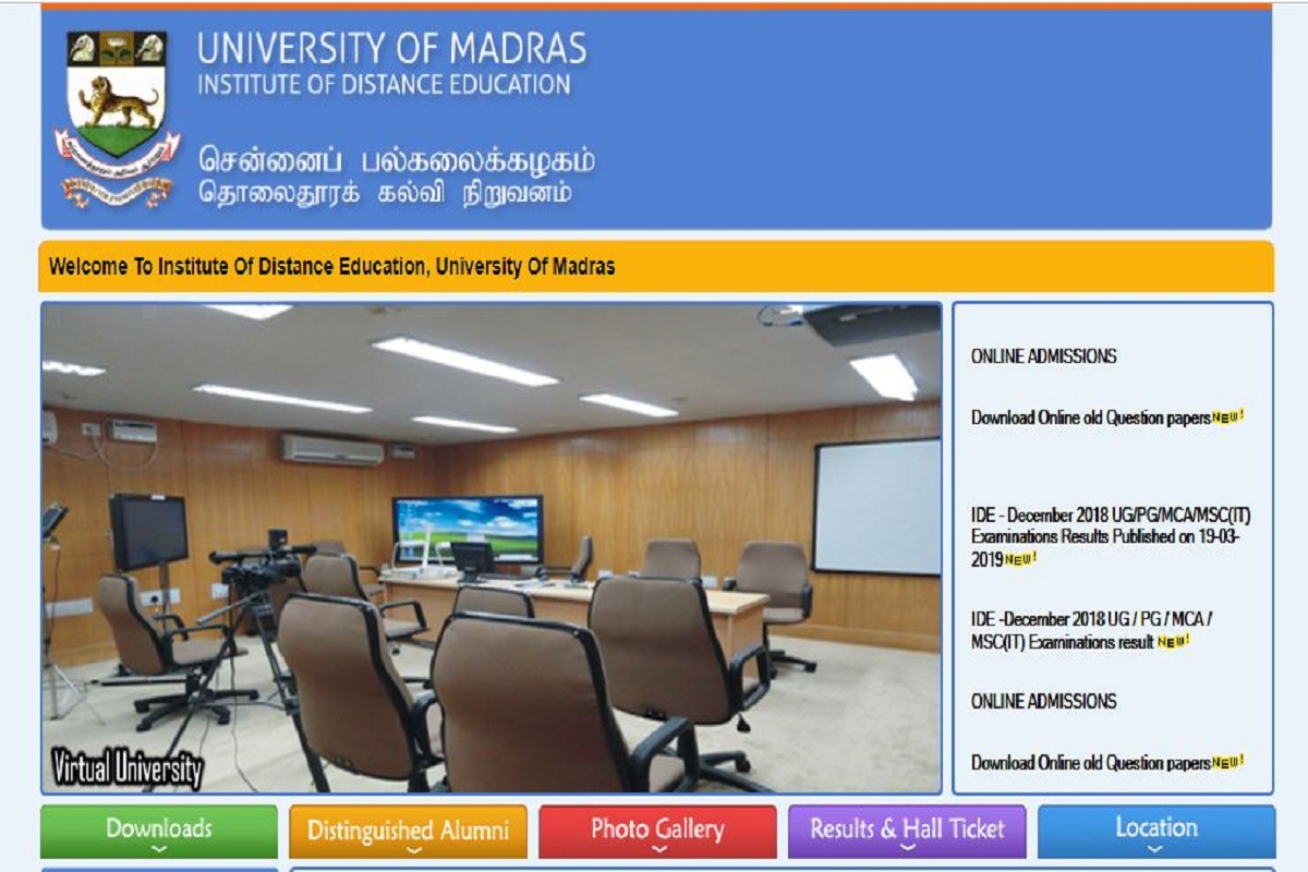 Madras University declares Distance MBA results at ideunom.ac.in | Check direct link here