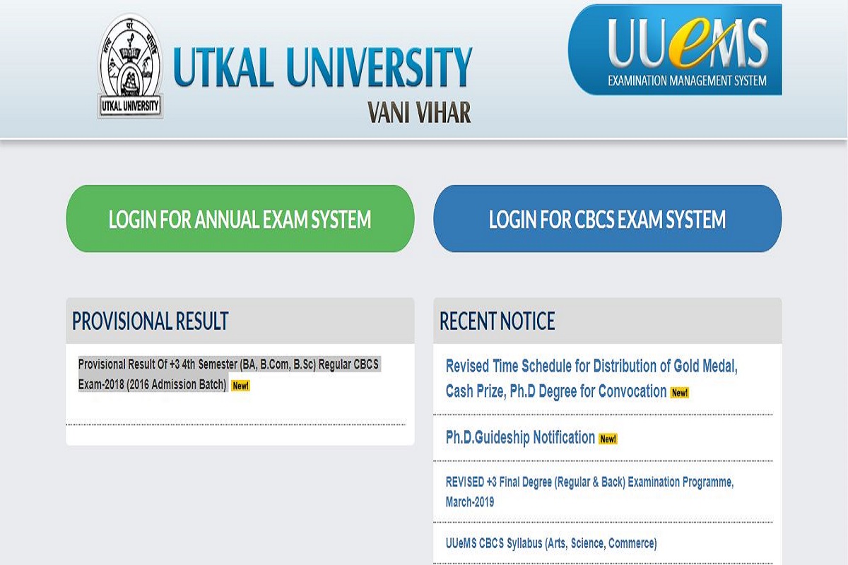 Utkal University results: Fourth semester results declared at uuems.in, direct link to download results here
