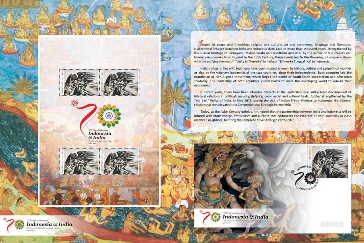 Ramayana stamp, Indonesia, India, diplomatic ties, 70th anniversary, Pradeep Kumar Rawat, Abdurrahman Mohammad Fachir
