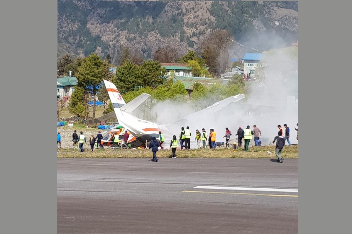 Two dead, 5 injured after plane crashes at Nepal’s Lukla airport