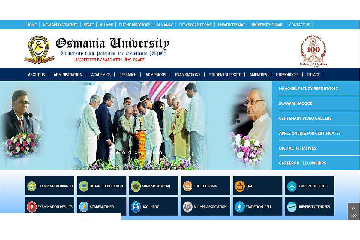 Osmania University results 2018 declared for BA CBCS, BBA CBCS, B.Com CBCS, B.Sc CBCS at osmania.ac.in