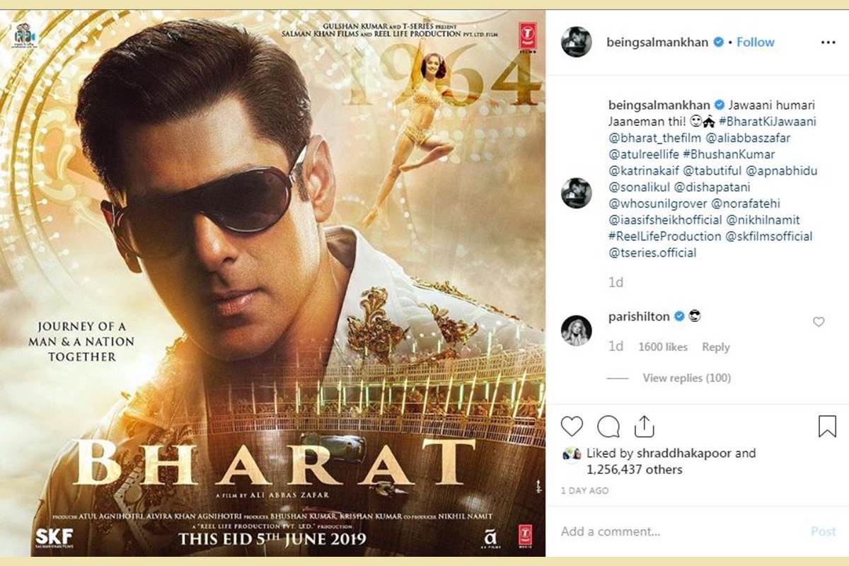 After Bharat poster, Salman Khan gets a new international fan – Paris Hilton