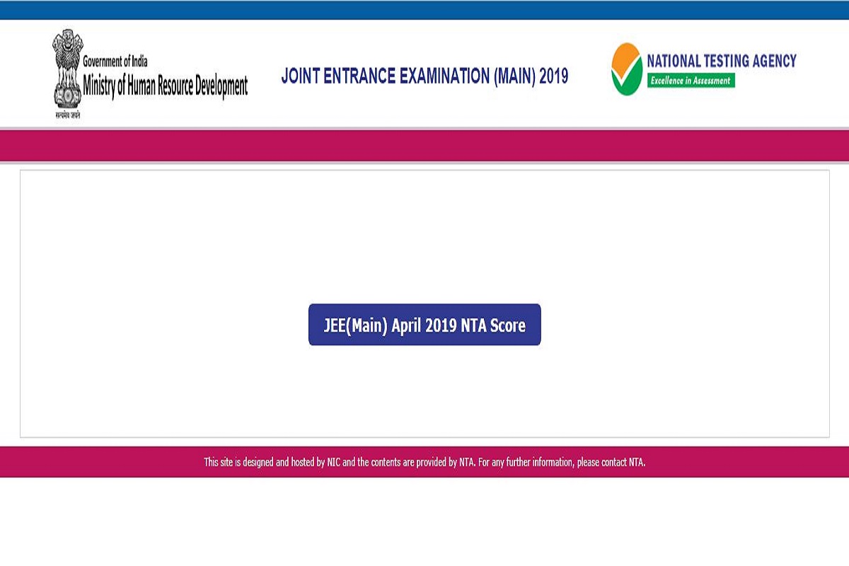 JEE Main results 2019 declared at jeemain.nic.in | Direct link to check results here