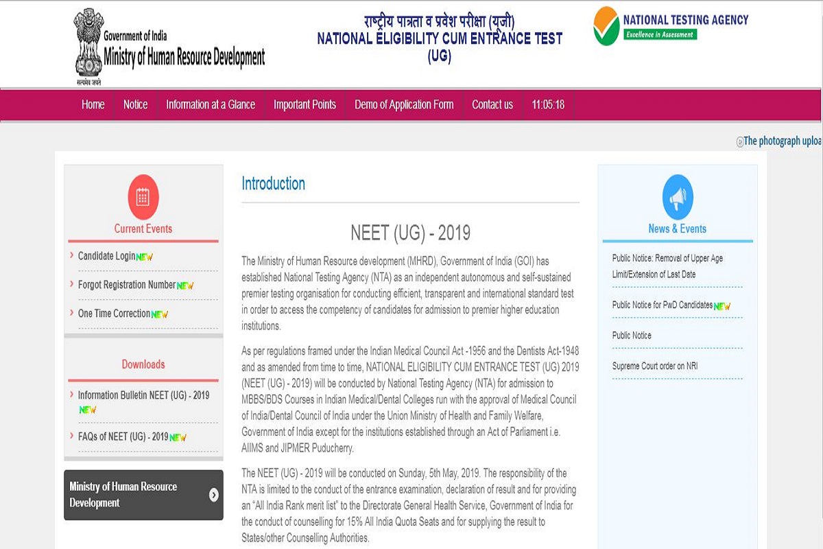 NEET 2019: Admit cards to be released today at ntaneet.nic.in, check exam pattern here