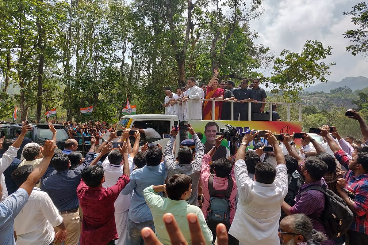 Rahul Gandhi files nomination from Kerala’s Wayanad, holds roadshow with Priyanka