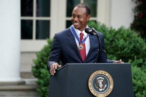 Tiger Woods receives Presidential Medal of Freedom