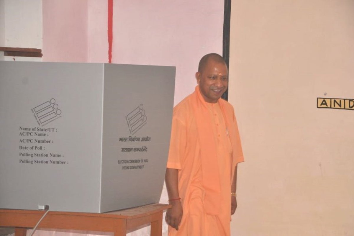 UP CM Yogi Adityanath casts vote in Gorakhpur, says BJP will win