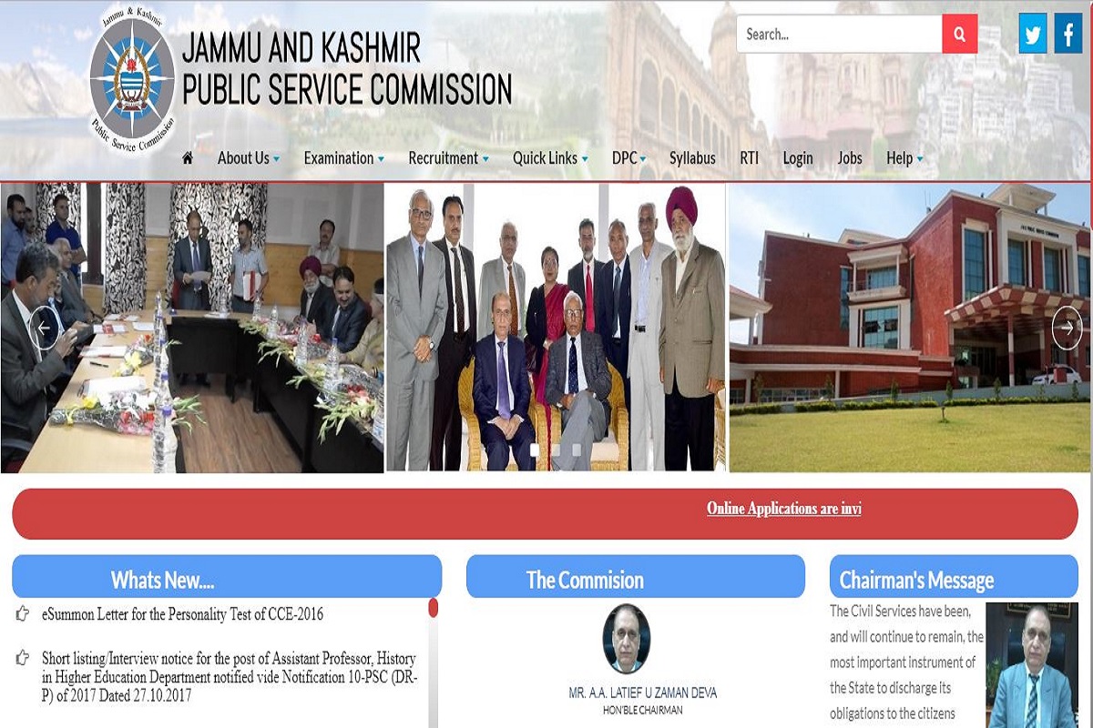 JKPSC recruitment 2019: Applications invited for Assistant Engineer, apply now at jkpsc.nic.in