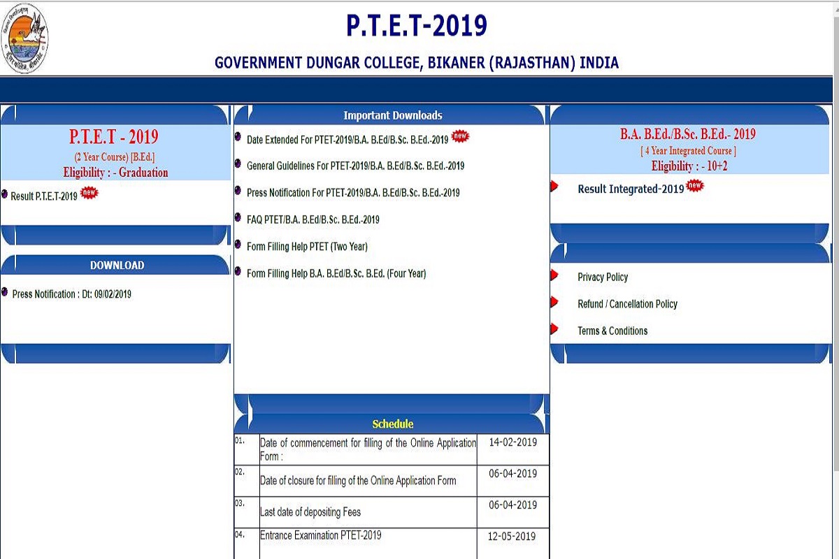 Rajasthan PTET results 2019 declared at ptet2019.org | Check now