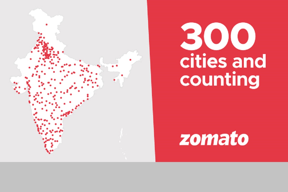 Zomato touches 300 city mark