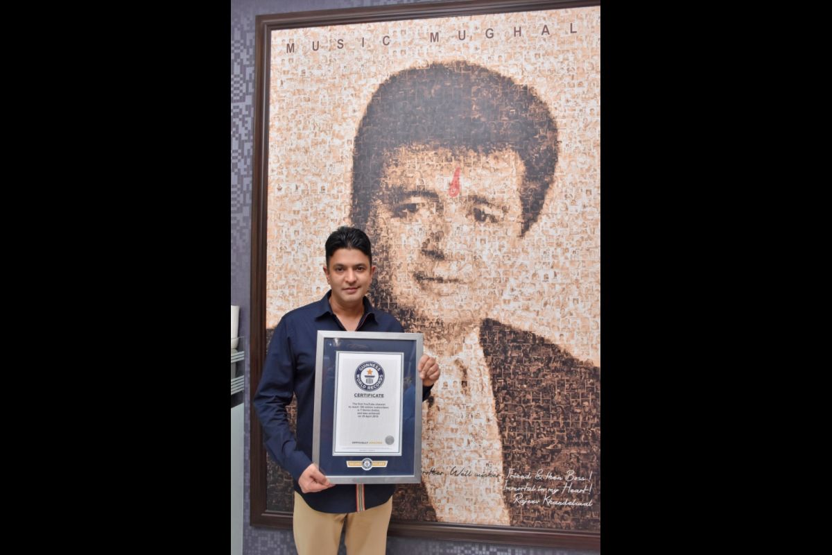 Bhushan Kumar receives Guinness World Records certificate