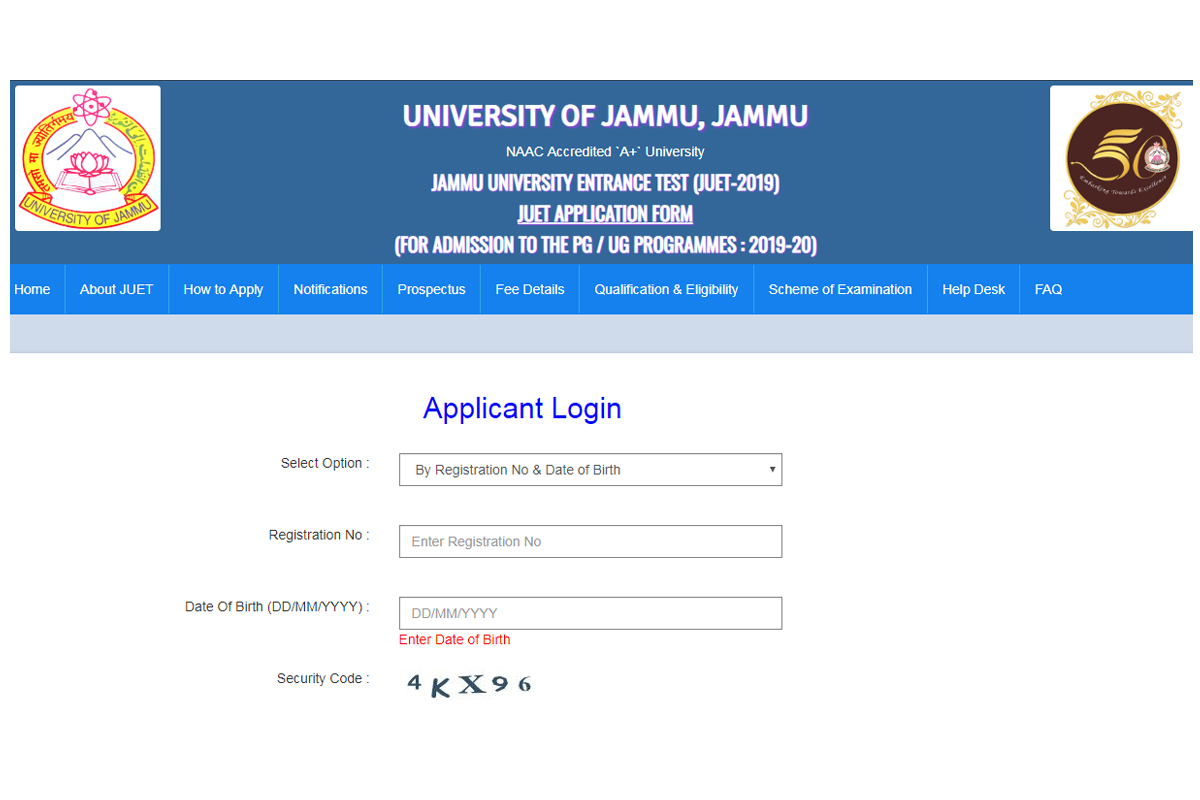 JUET Result 2019 released at juet.in | University of Jammu
