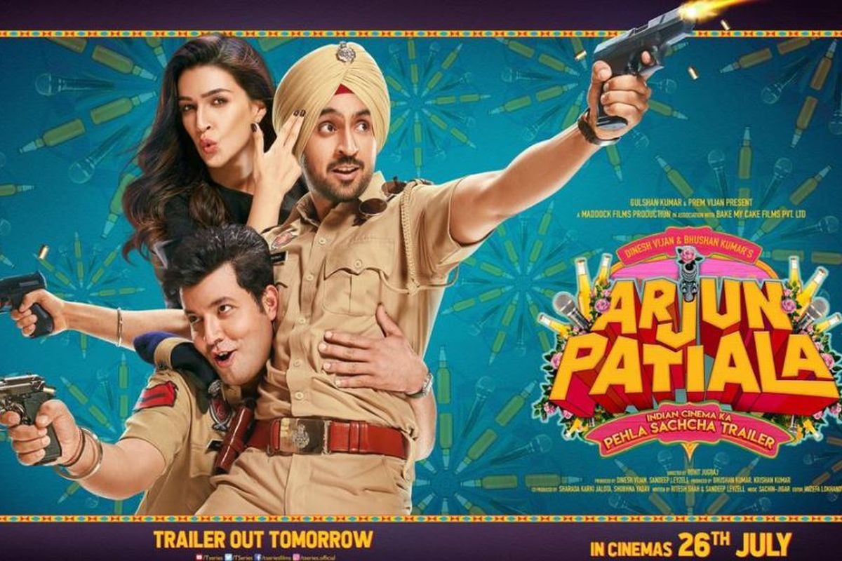 Arjun Patiala trailer out tomorrow, Diljit Dosanjh and Kriti Sanon latest poster out