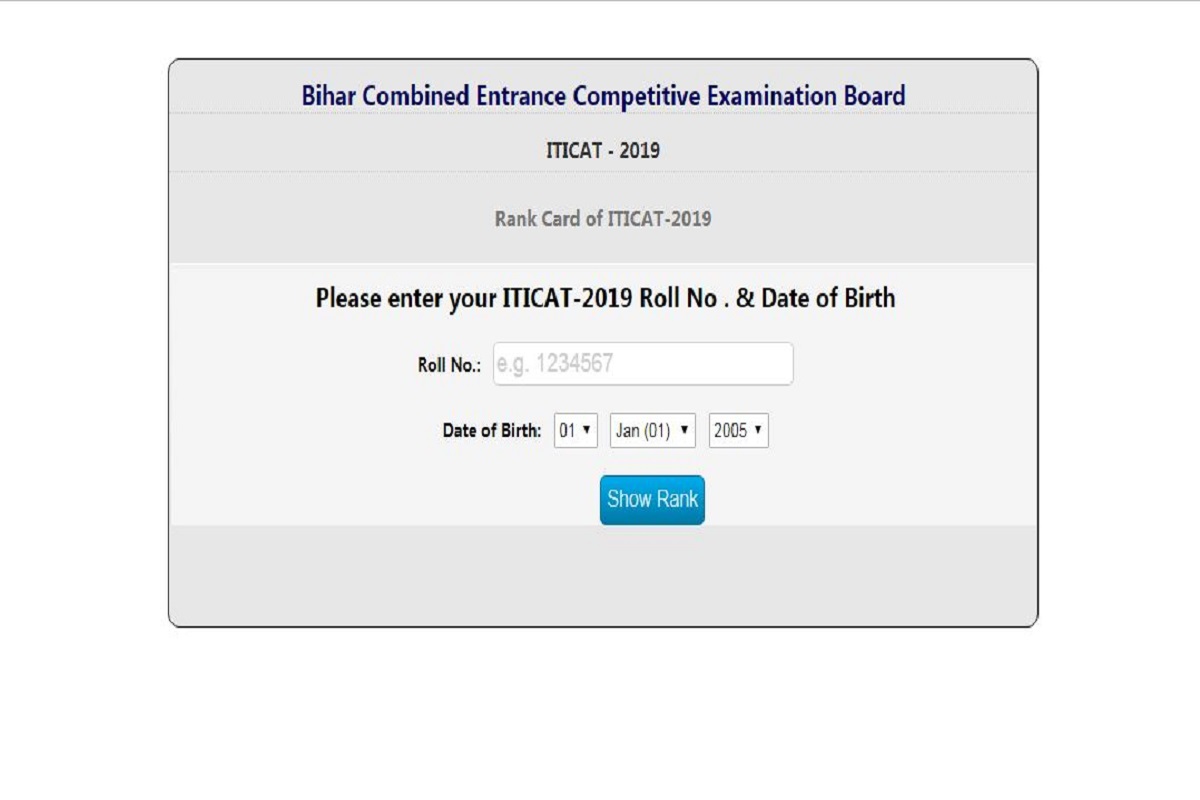 Bihar ITICAT results 2019 declared at bceceboard.bihar.gov.in | Direct link here