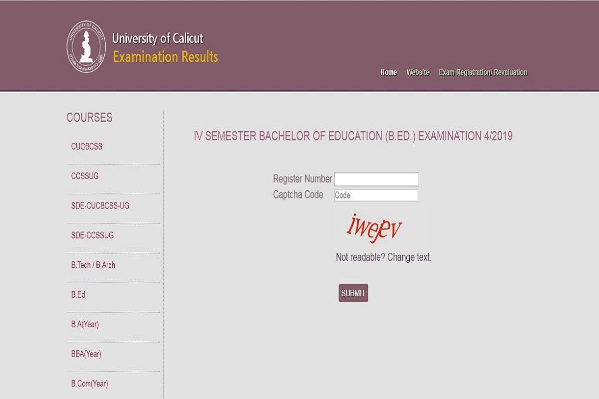 Calicut University B.Ed results 2019 declared at uoc.ac.in | Direct link to check results here