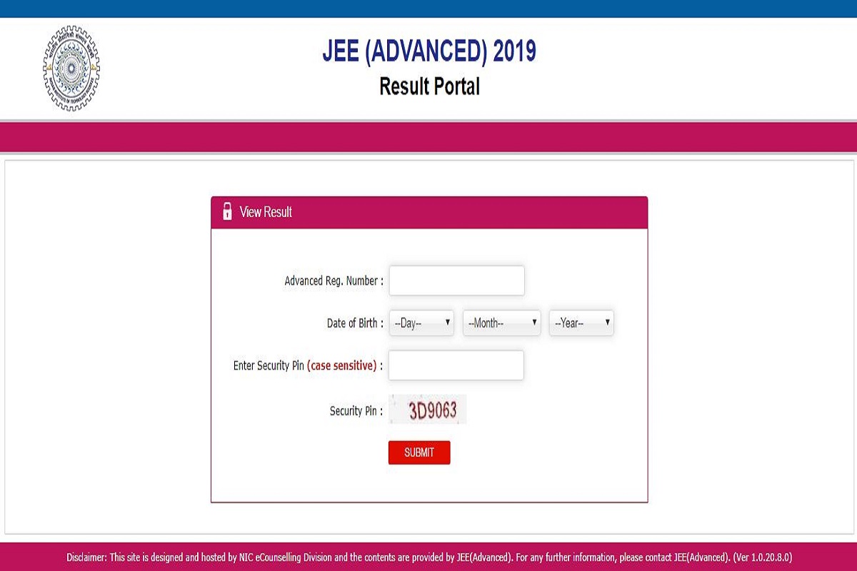 JEE Advanced results 2019, Indian Institute of Technology, JEE Advanced results, Joint Entrance Examination results, jeeadv.ac.in