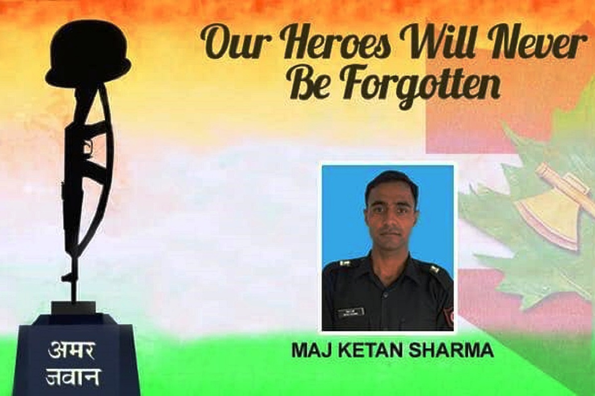 Rajnath Singh pays tributes to Major Ketan Sharma