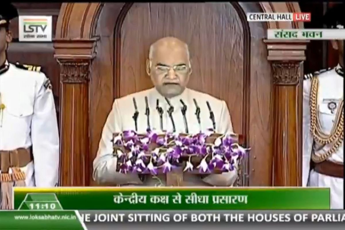 ‘Clear mandate in polls’, says President in joint Parliament session, calls for removal of triple talaq