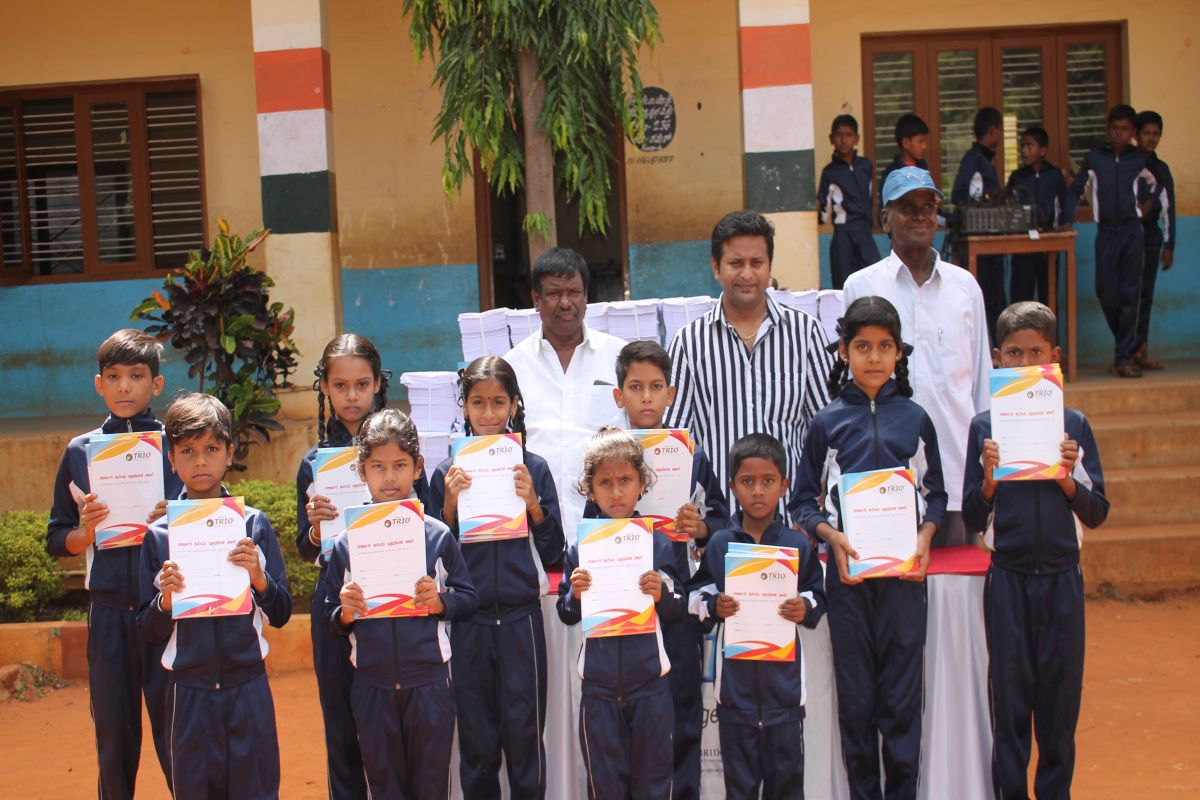 Distribution of free note books help students access to better education