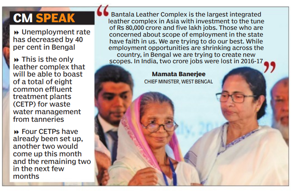 Karmadiganta: Five lakh jobs await at Bantala Leather complex, says Mamata Banerjee