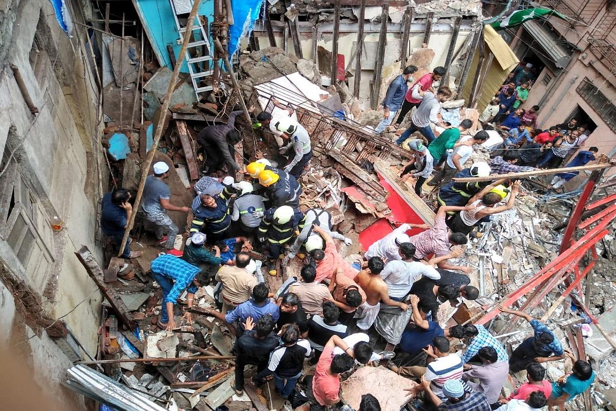 5 dead, at least 40 feared trapped as 100-year-old building collapses in Mumbai’s Dongri