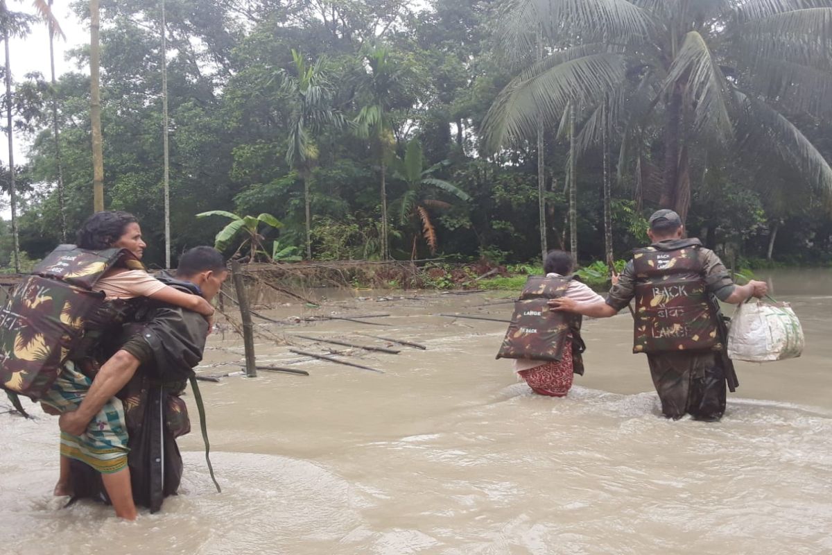 Assam Floods: Indian Army’s flood rescue operations team saves 150 in Nalabari