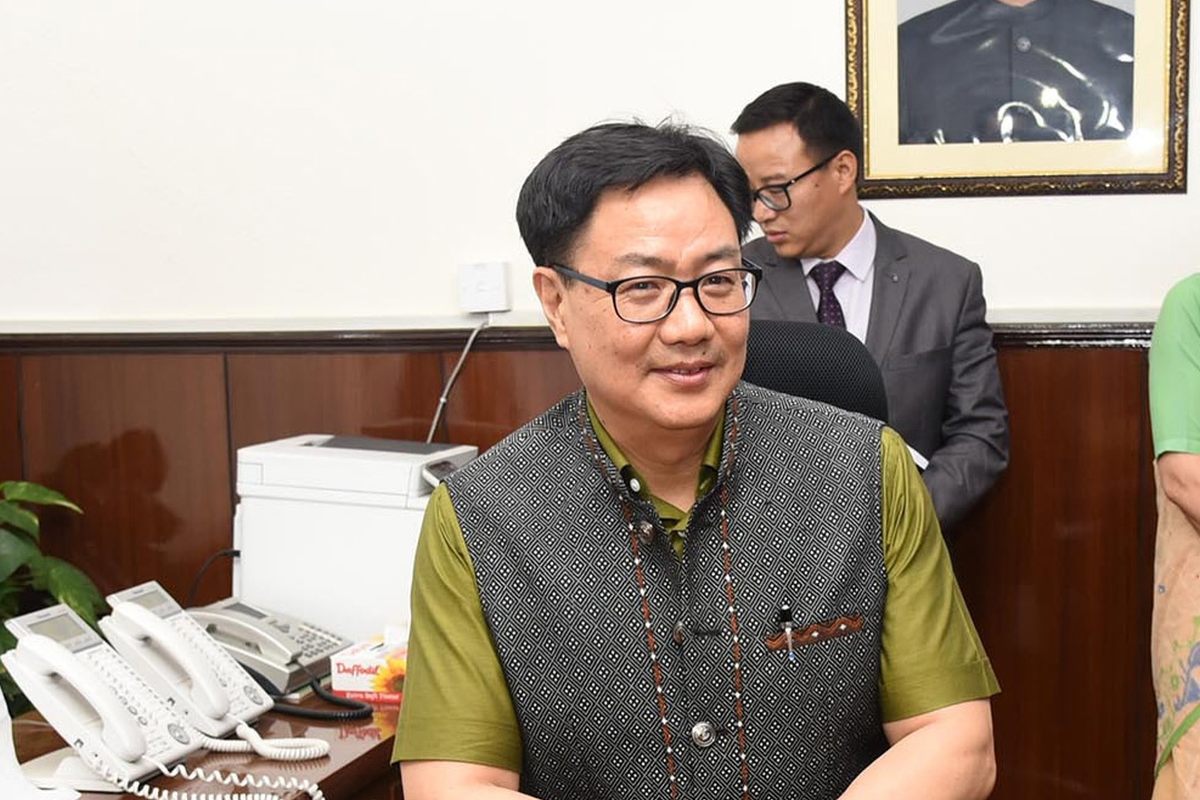 Sports Minister Kiren Rijiju receives Special Olympic torch