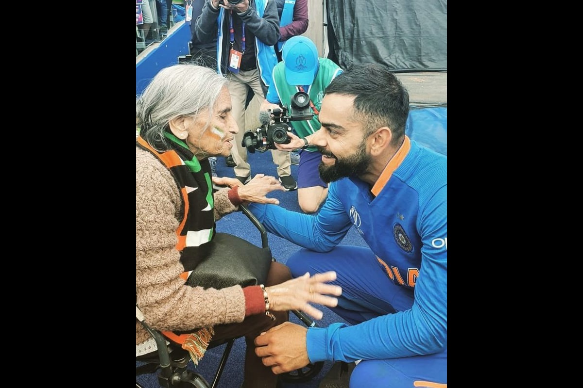 Cricket World Cup 2019: Virat Kohli meets 87-year-old fan Charulata Patel
