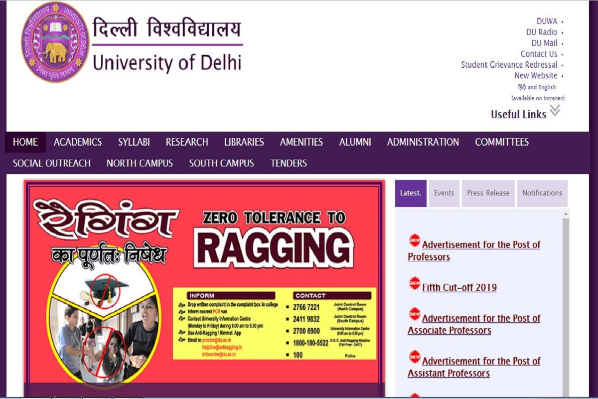 Delhi University fifth cut-off list 2019 released at du.ac.in | Check complete lists here