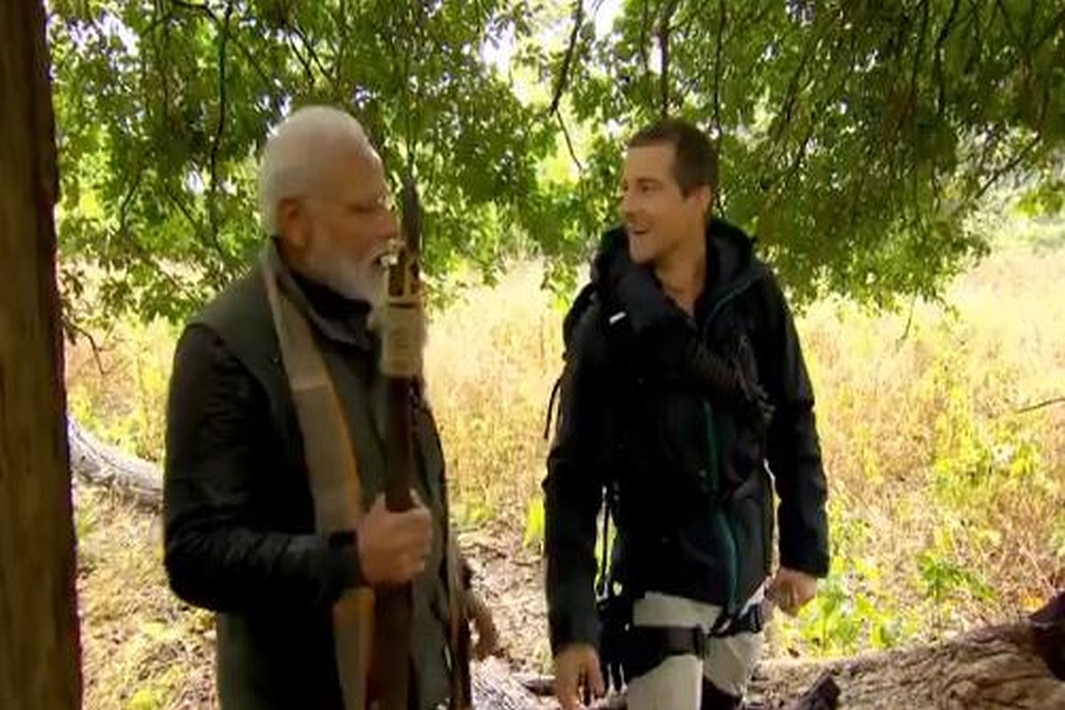 Watch PM Modi with raft and spear in Aug 12 episode of Man vs Wild