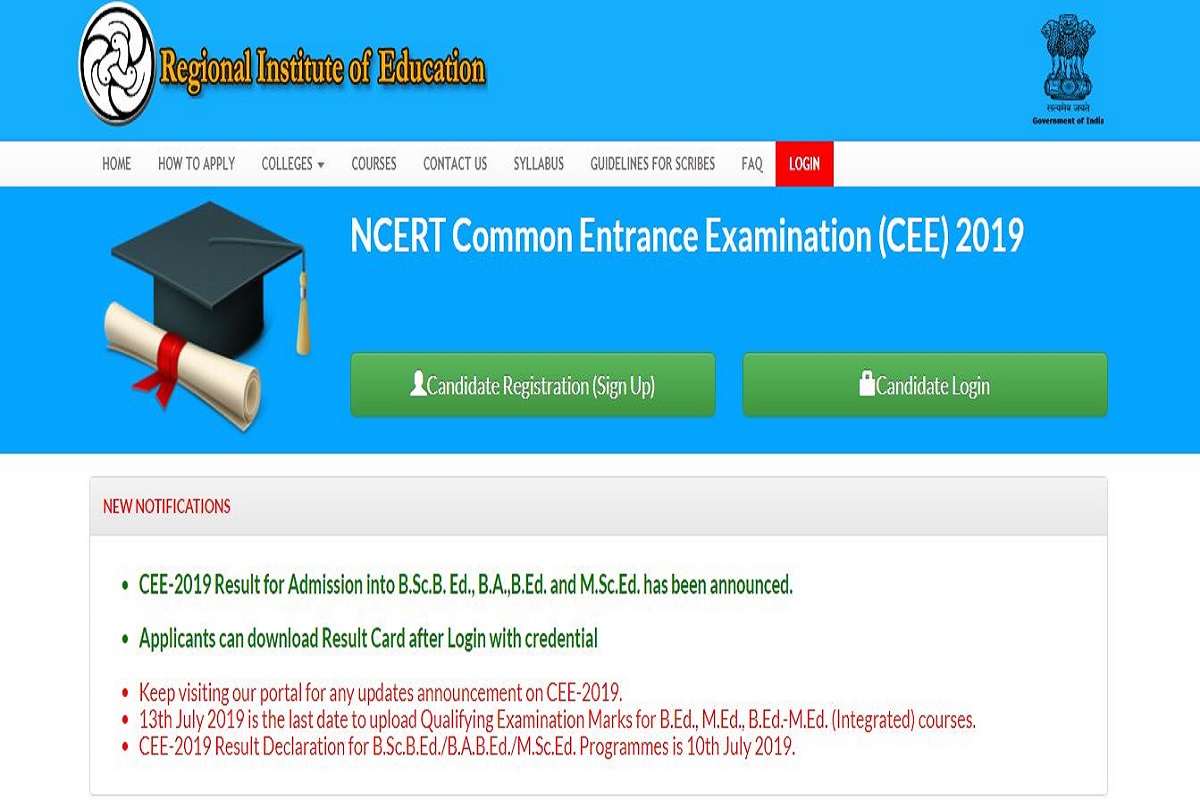 NCERT CEE results 2019 declared at cee.ncert.gov.in | Direct link to check results here