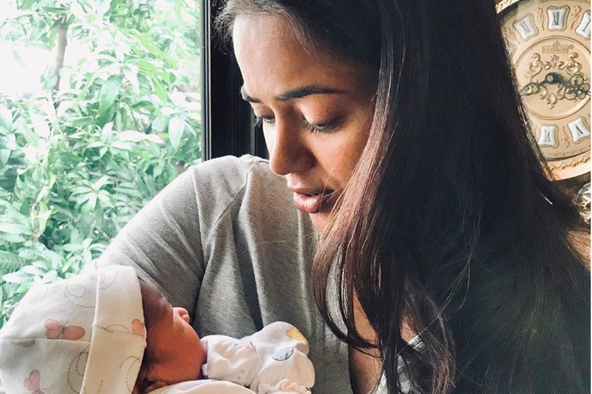 Sameera’s son ‘fascinated’ by his newborn sister