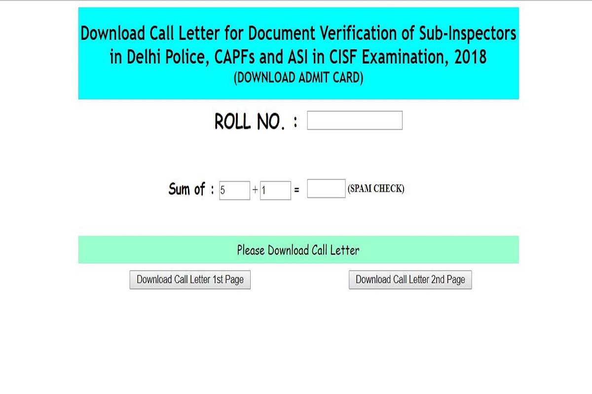 SSC SI, CAPF and ASI admit cards 2019 released at sscer.org | Direct link available here