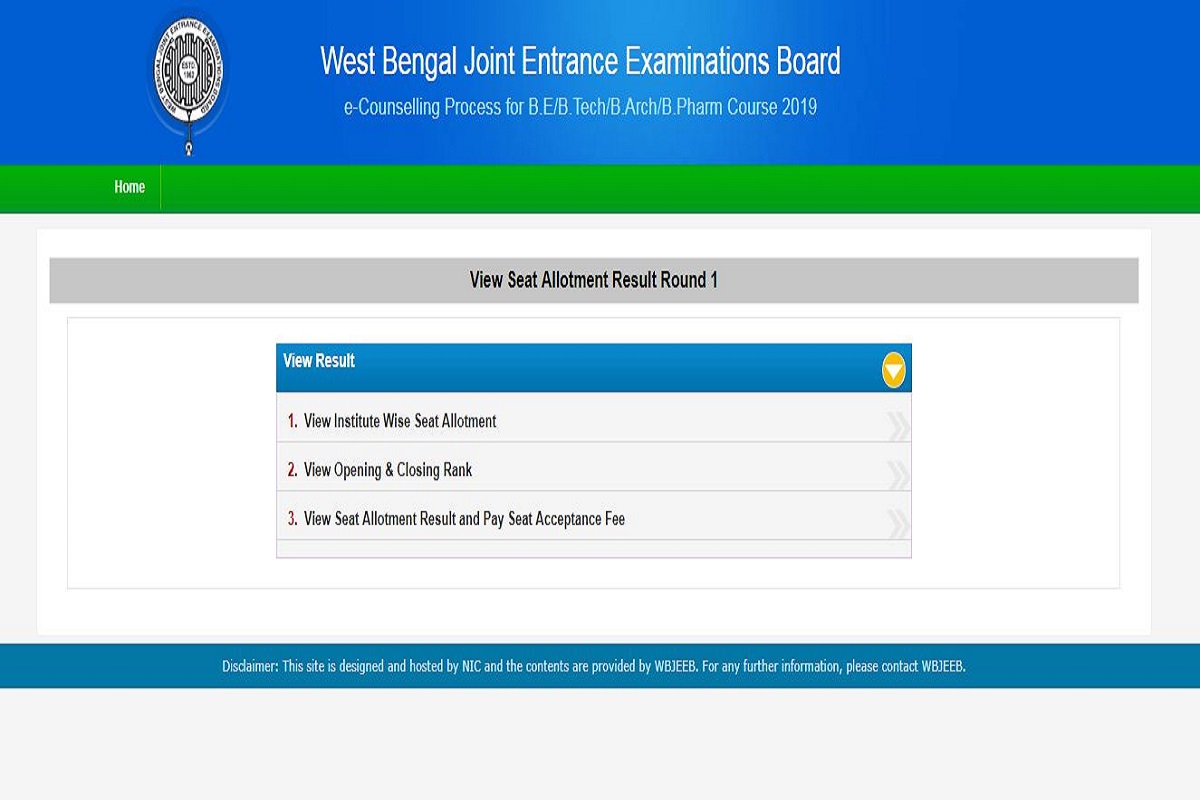 WBJEE Counselling 2019: First seat allotment results declared at wbjee.nic.in, link to check schedule here