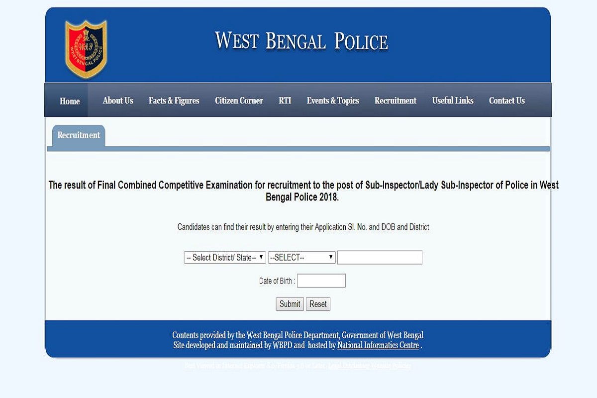West Bengal SI results 2019 declared at wbpolice.gov.in | Steps to check results available here