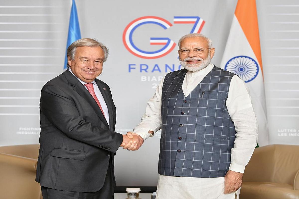 G7 Summit: PM Modi reaches France, meets UN Secretary General