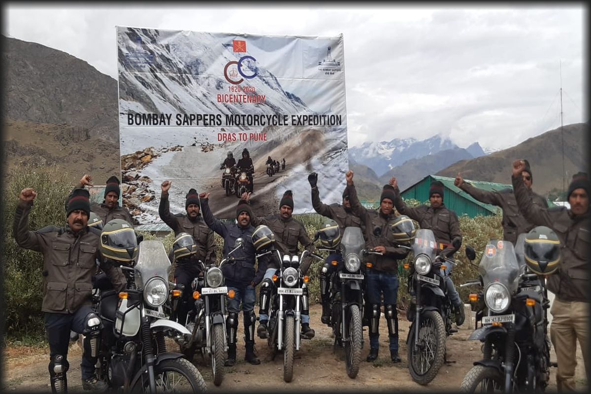 Bicentenary of Bombay Sappers: Squad rides 4000 km from Dras to Pune