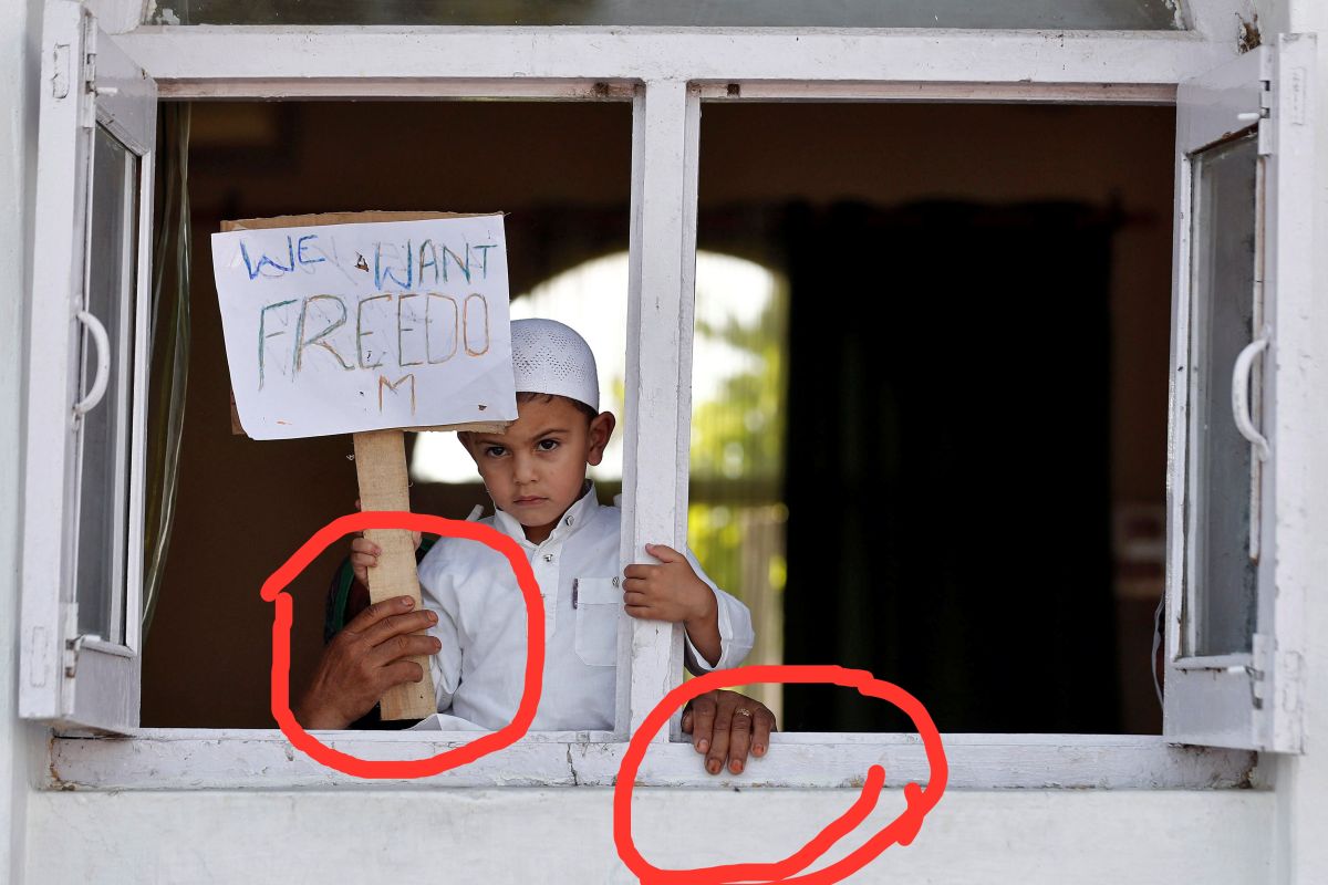 Kashmiri children being used for fake “freedom” propaganda
