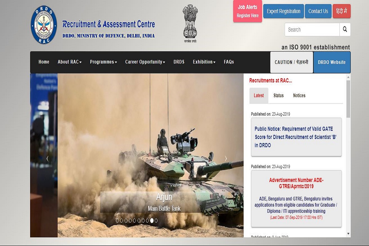 DRDO recruitment 2019: Applications for Scientists and Executive Engineers to end soon, apply now at rac.gov.in