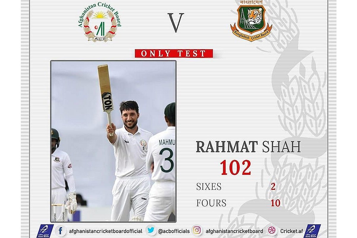 Rahmat Shah becomes 1st Afghan player to score Test century