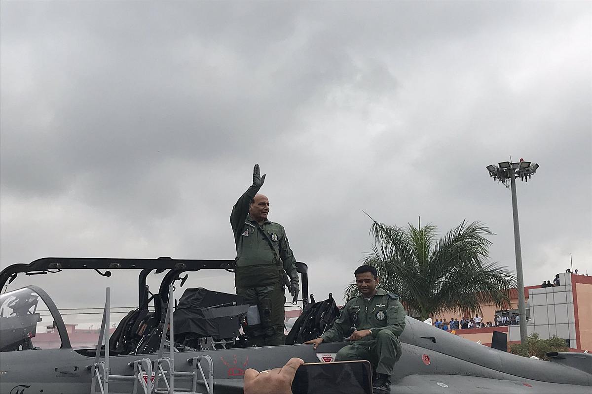 Rajnath Singh takes off in Tejas, becomes first defence minister to fly in indigenous LCA