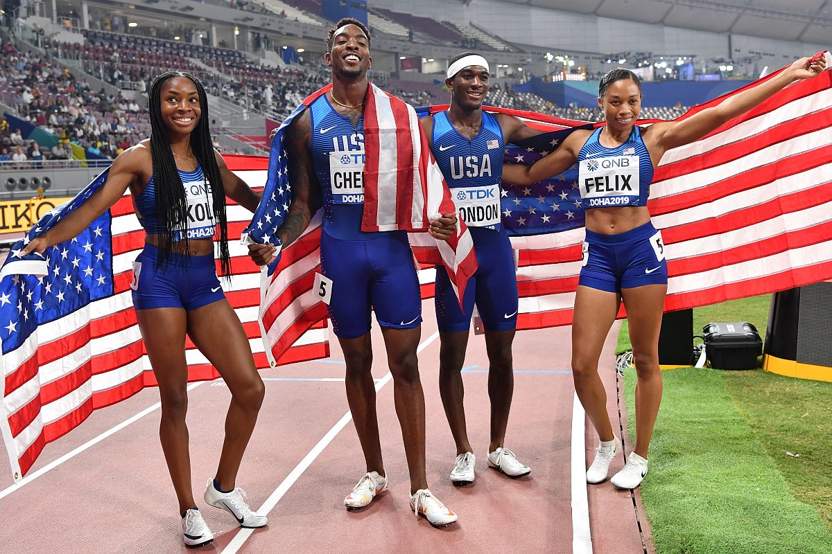 World Athletics Championships: Allyson Felix helps USA win gold, surpasses Bolt’s tally of gold medals