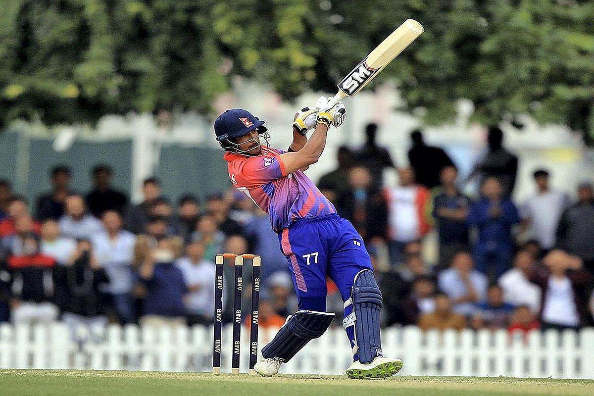 Paras Khadka hits first-ever T20I century for Nepal