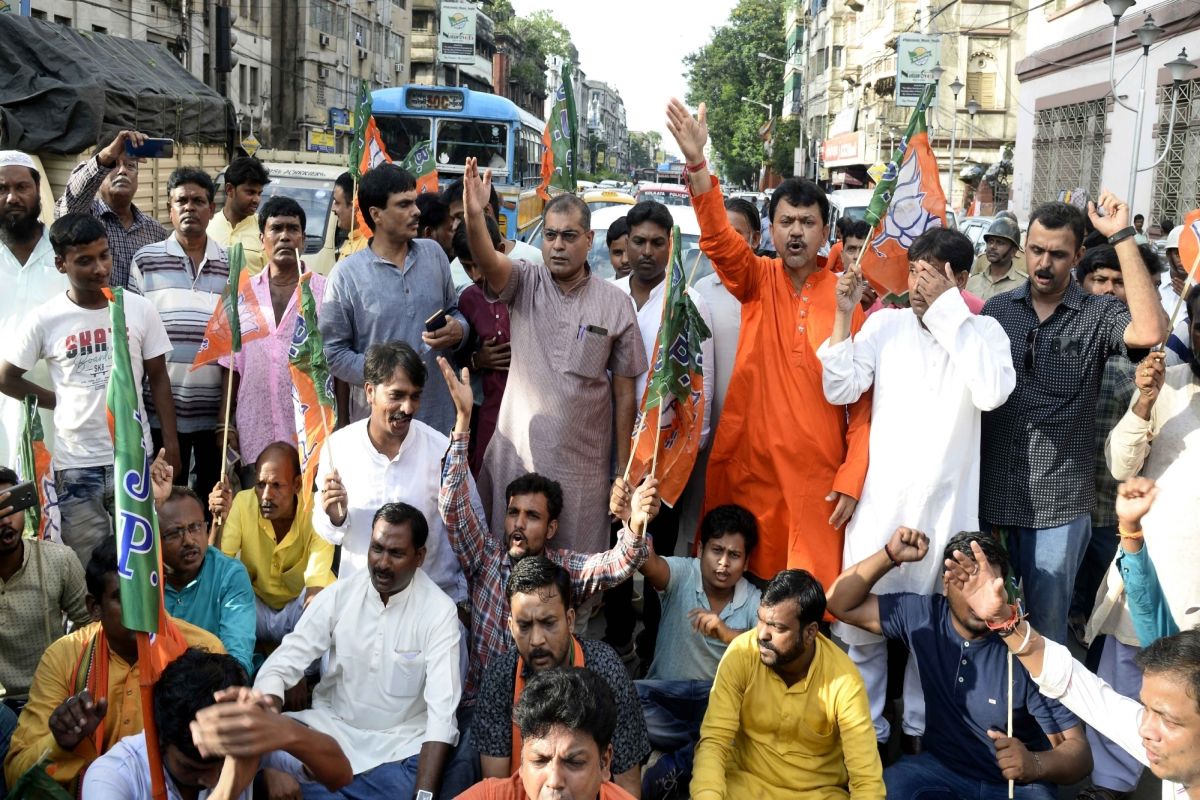 BJP workers arrested for blocking road, party says women activists manhandled