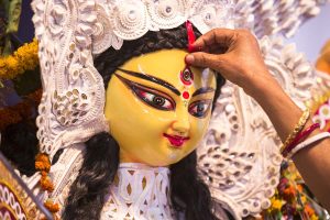 In this Raiganj village, Durga Puja has just begun