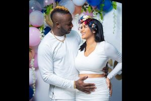 Andre Russell and Jassym Lora announce arrival of first baby in unique style