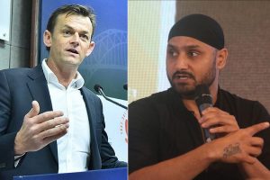Harbhajan Singh chides Adam Gilchrist after he reacts to 2001 hat-trick