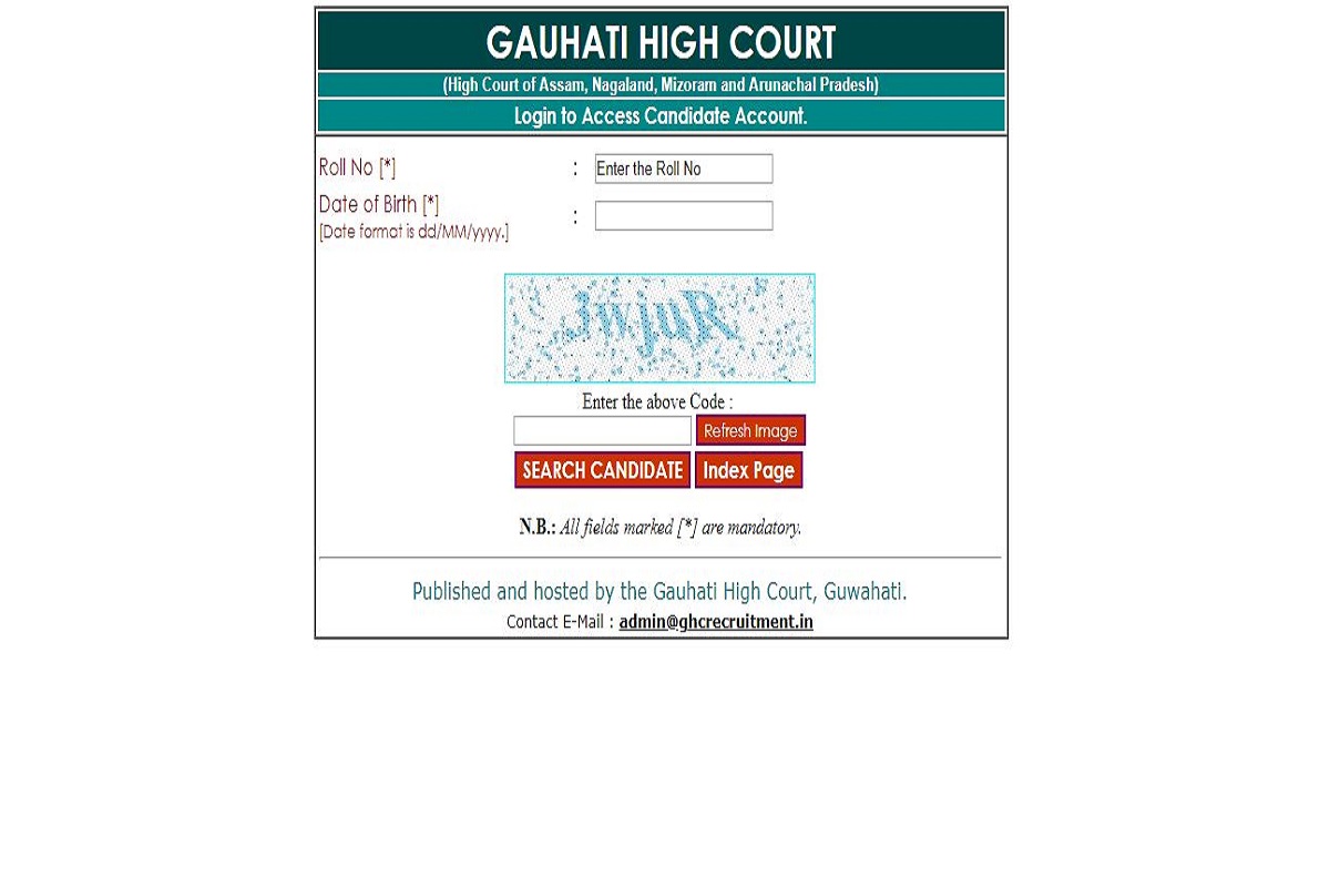 Guwahati High Court law clerk admit cards 2019, Guwahati High Court law clerk admit cards, ghconline.gov.in, Guwahati High Court admit cards, Guwahati High Court