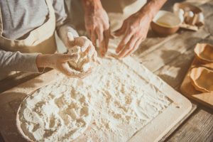 Resting, Breads, Gram flour, Wheat flour, Water chestnut flour
